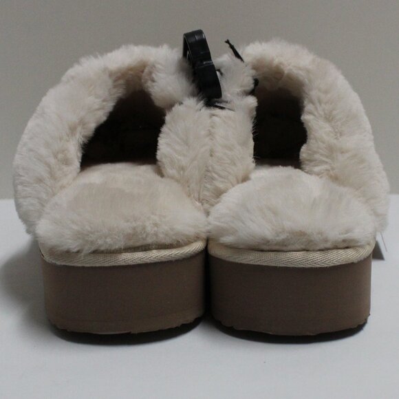 Joyspun Women's Size 9 Beige Platform Clog Slippers - Picture 6 of 12